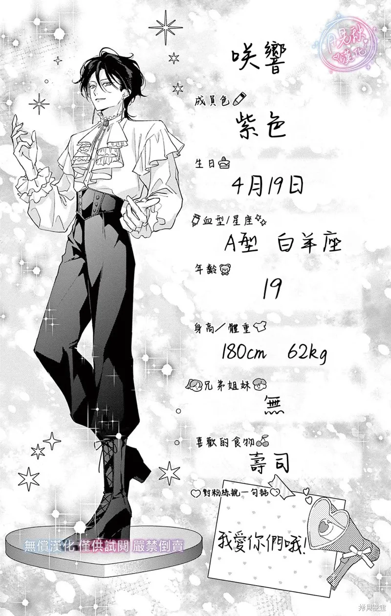 身为女主角，却成为了男爱豆♂！？,3卷特典,第1张